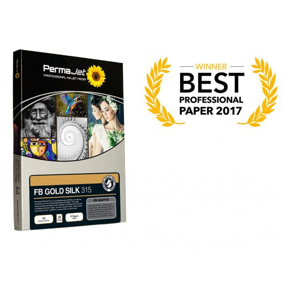 PermaJet Fibre Base (FB) Gold Silk 315gsm Inkjet Paper Sheets & Rolls (Choose)